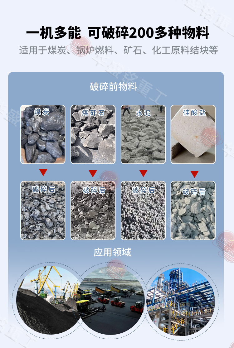 煤矸石齒輥破碎機(jī)適用物料